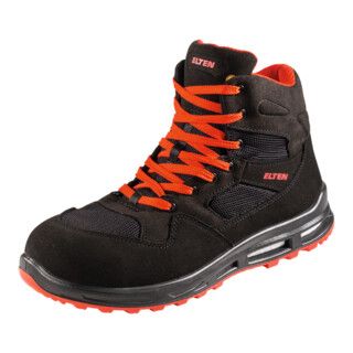 ELTEN LAKERS XXT Mid ESD S1P Veiligheidsschoenen - Zwart/Rood - Maat 39
