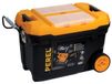 Perel Gereedschapskoffer op wielen - Zwart/Geel - 595 x 420 x 370 mm
