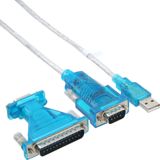 InLine 4043718014699 USB Type-A D-Sub (DB-9) Blauw, Transparant, Wit