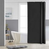 Douchegordijn polyester, schimmelbestendig, waterafstotend, zwart, 80 x 180 cm, inclusief douchegordijnringen