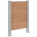 vidaXL Afbakening voor vuilnisbakken, bruin, 85 x 12 x 115 cm, aluminium en WPC