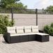Maison Exclusive - Ensemble de meubles de jardin 5 pièces avec canapé et coussins, noir, en polyrotin