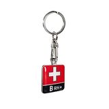 Avisa Porte-clés en acier inoxydable - Groupe sanguin B RH+