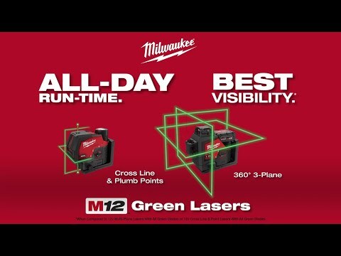 Milwaukee M12 CLLP-0C Kruislijnlaser/loodlaser groen 12V excl. accu's en lader
