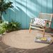 Ayyildiz Tapis Comilla - Beige - À poils courts & Moderne – Pour Intérieur & Extérieur – 80 cm rond