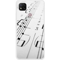 Redmi Beschermende siliconen hoes compatibel met Redmi 9C Muziekblad