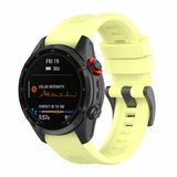 By Qubix - Siliconen sportbandje - 22mm Quickfit - Geel - Geschikt voor Garmin Quatix 8 - 47mm