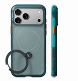 TORRAS Hoesje Geschikt voor Apple iPhone 18 Pro Max - Ostand Q3 Air Spin - Compatibel met MagSafe / Qi2 - Back Cover met Magneet - 360° Draaibare Ring Standaard - Groen