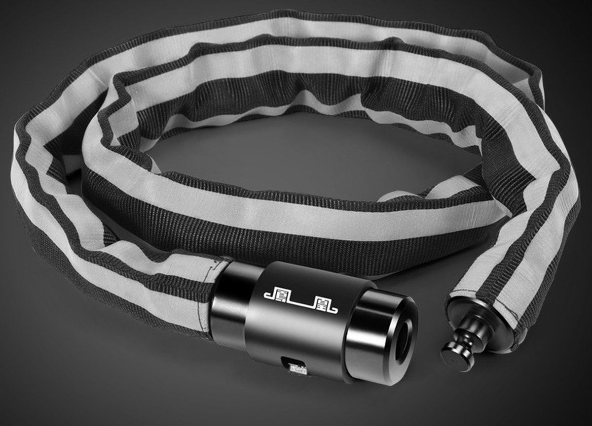 SUNMOOL Ketting Fietsslot - 100cm - Zwart/Grijs