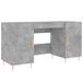 Bureau 140x50x75 cm bois traité gris béton
