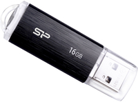 Silicon Power 16GB Ultima U02 USB 2.0 flashdrive Zwart 16 GB