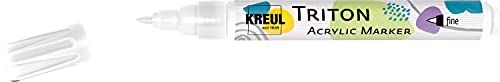 Kreul Triton acryl marker fijn - wit - 1-2 mm - voor extra fijne bewerkingen
