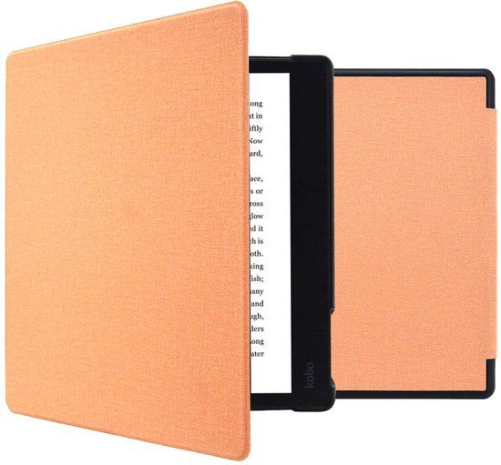 imoshion Canvas Sleepcover Bookcase voor de Kobo Elipsa 2E - Peach