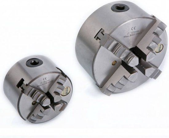 HBM 100 mm zelfcentrerende 4 klauwplaat