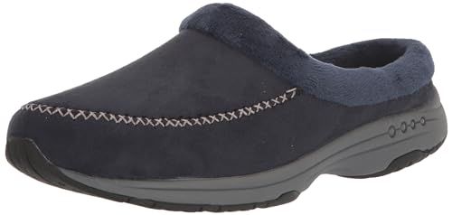 Easy Spirit Women's Traveltime Mule - Marine/White Suede - 5 US / 35.5 EU
