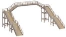 Passerelle, adapté pour deux voies, kit de construction, plastique, échelle H0