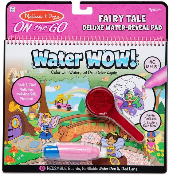 Melissa & Doug Water WOW! Waterkleurboek - Sprookjeswereld - Herbruikbaar