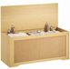 Homcom Coffre de rangement - Panneau de particules - 100 x 40 x 45 cm - Chêne