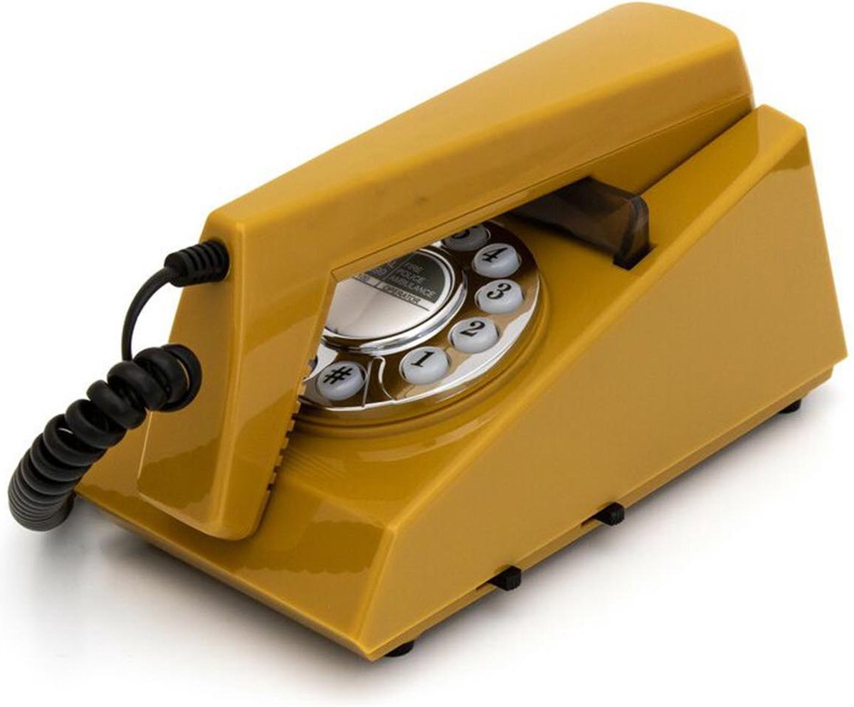 GPO 1960PUSHMUS - Telefoon Trim retro jaren ‘60, druktoetsen, mosterdgeel