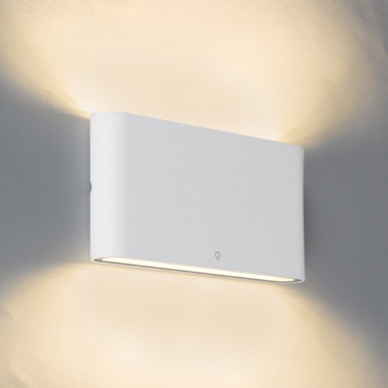 QAZQA Batt - Wandlamp - 2 lichts - D 30 mm - wit