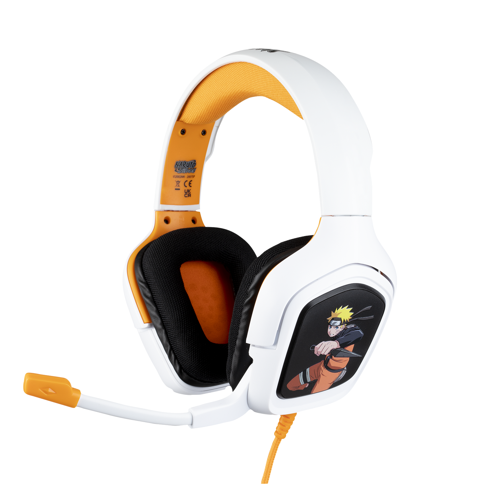 Konix Naruto Universal Gaming Headset - Wired - Over-Ear - Black/White/Yellow