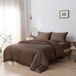 Boomba Bamboo housse de couette Coffee Brown brun foncé 200x200 cm
