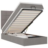 VidaXL Lit plateforme avec matelas Taupe Tissu 140x200cm