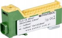 Pawbol Borstloze klemstrook, groen-geel, type LZB 14/ZŻ, artikelnummer E.4136ZŻ