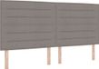 vidaXL Boxspringbed met LED-stripverlichting Taupe 200 x 200 cm Stof