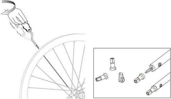 IceToolz 12S5 spaaknippelspanner - voor hoge velgen - zilver/zwart