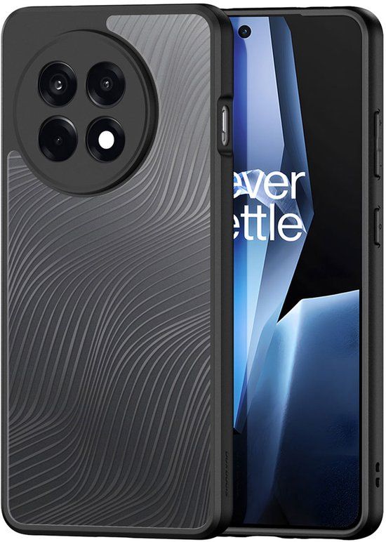 Dux Ducis Aimo Series Hoesje voor OnePlus 13R - Transparant TPU Back Cover - Zwart