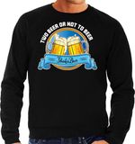 Bellatio Decorations Apres ski sweater heren - two beer or not to beer - zwart - wintersport - bier M