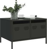 Maison Exclusive - meuble TV, noir, 68x50x43,5 cm, en acier laminé à froid