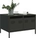 Maison Exclusive - meuble TV, noir, 68x50x43,5 cm, en acier laminé à froid