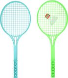 Lobbes Tennisrackets junior badminton speelgoed set met shuttle multicolor.