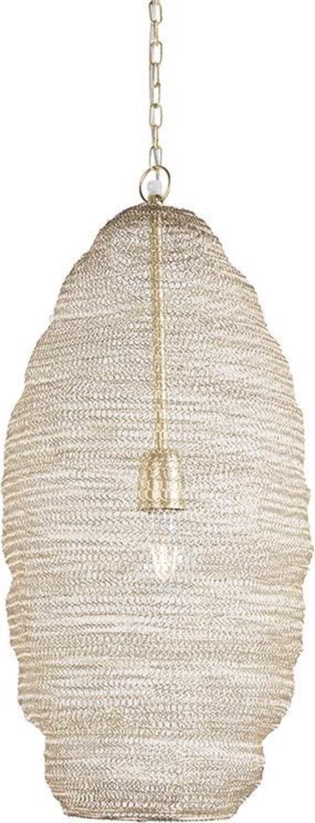 QAZQA nidum - Moderne Hanglamp - 1 lichts - Ø 250 mm - Goud/messing - Woonkamer | Slaapkamer | Keuken