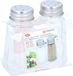 Merkloos / Sans marque Alpina Peper en zout strooiers - 4x - 7,5 cm - glas - vaatje - set