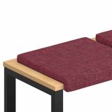vidaXL Coussin de banc 4 pièces Tissu Vin Rouge 35 cm Profondeur