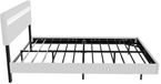 Juskys Zwevend Bed Lissabon - 140x200cm - Kunstleer - Incl. LED - Wit