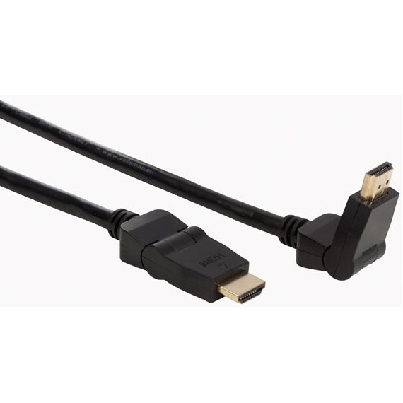 Velleman HDMI 2.0 kabel 5 meter zwart met draaibare plug