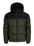 JACK & JONES Manteau d'hiver 'JJRAZE' vert foncé / noir