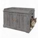 Garvee Kattenbakmeubel met schuurdeur, modern design van hout, krasbestendig, bescherming tegen honden, grote opbergruimte, geschikt voor de meeste kisten, grijs