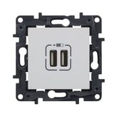 Legrand 398262 Niloé Step Serie Niloé Step dubbele oplader voor inbouwinstallatie, wit