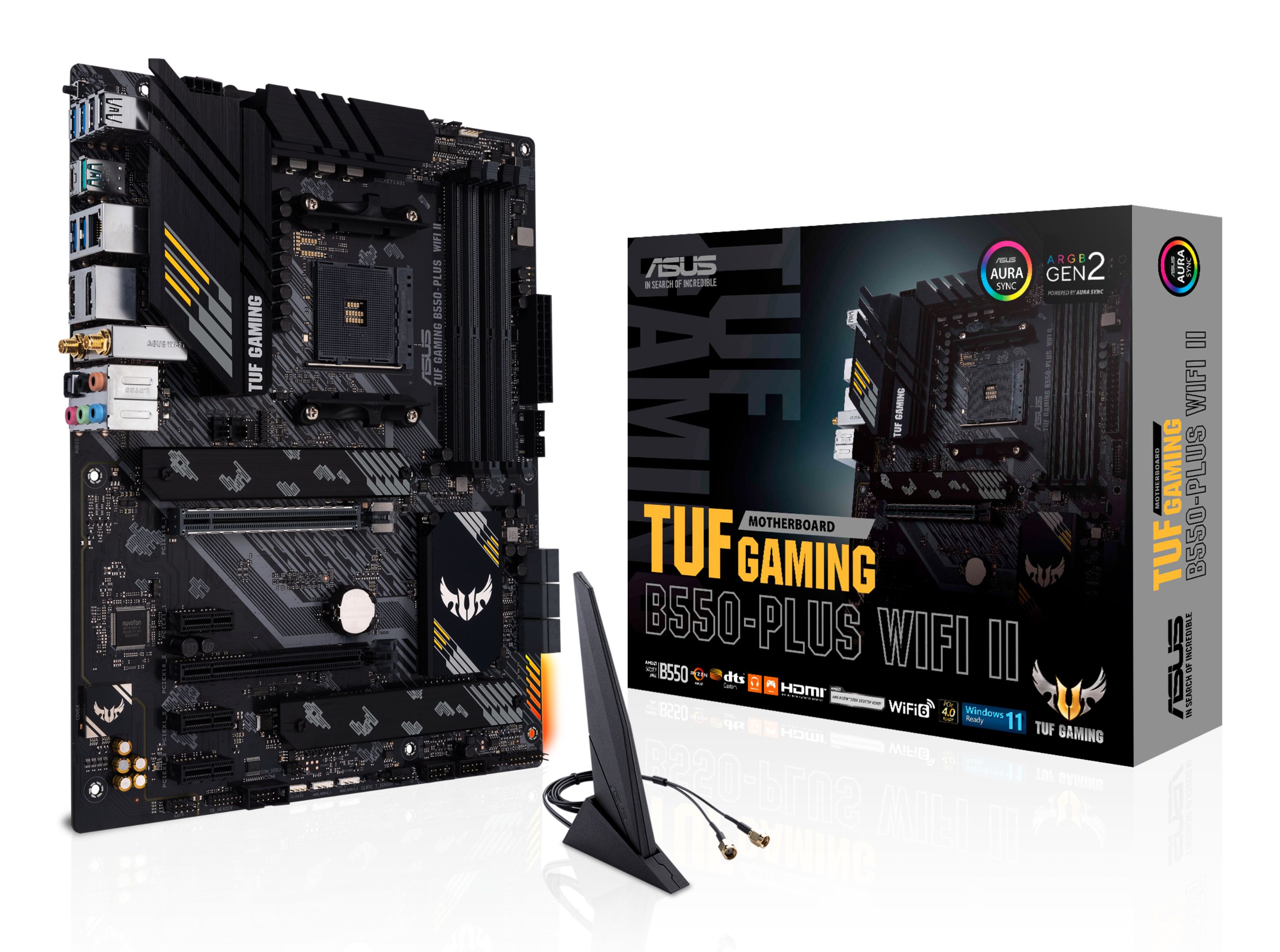 ASUS TUF GAMING B550-PLUS WIFI II AMD B550 Socket AM4 ATX Motherboard