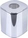 Boco Kap Boco Chrome, kubusvormig, 10 cm – moderne glazen kap voor stijlvolle verlichting