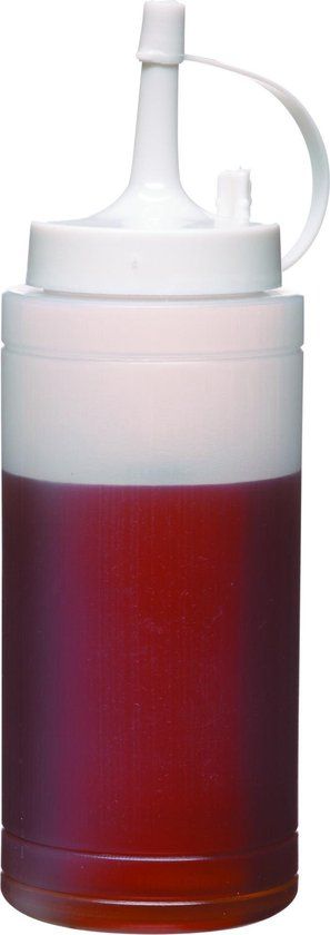 Kitchen Craft Sausflesje - 0.25L - Transparant/Wit