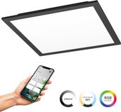 EGLO connect.z Moradillo Smart LED Paneel - 29.5 x 29.5 cm - Zwart - Instelbaar RGB & wit licht - Dimbaar - Zigbee