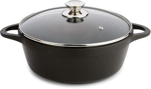Valira Black Steelpan - 24cm with Glass Lid
