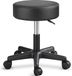 TRESKO® tabouret roulant tabouret de travail tabouret pivotant tabouret de maquillage tabouret de cabinet réglable en hauteur avec roulettes, pivotant à 360°, coussin de 10 cm d'épaisseur et 8 variantes de couleur (noir)
