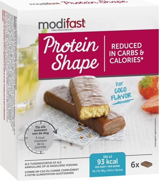 Modifast Protein Shape Reep Kokosnoot 162gr